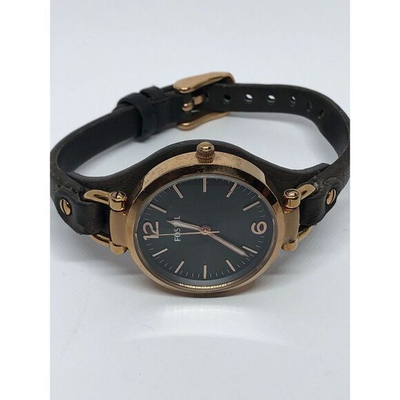 Fossil ES3077 Women's Smoke Leather Analog Grey Dial Genuine Wrist Watch DV139 - Picture 5 of 9